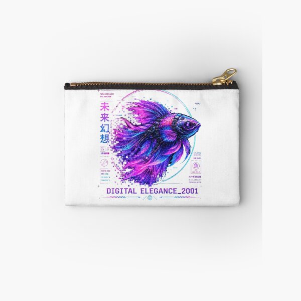 Item preview, Digital Elegance 2001 Cyber Betta Fish – Neon Biomechanical Aquarium Design designed and sold by FusiTink.