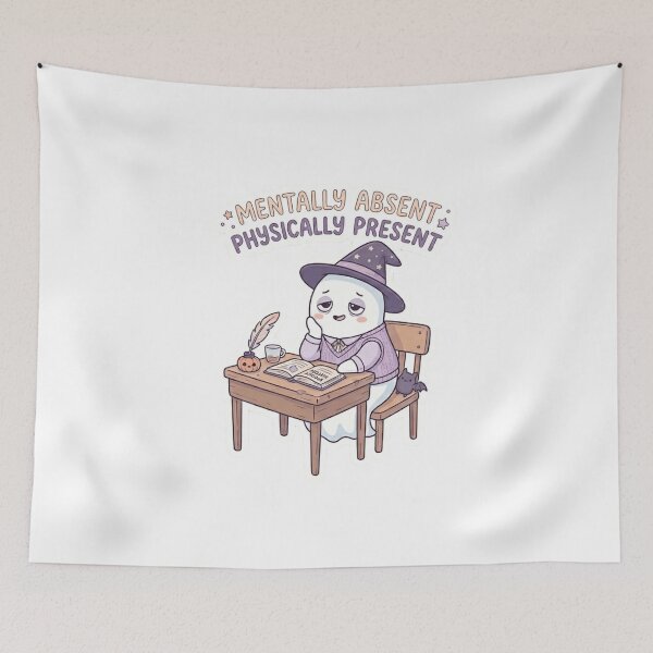 Item preview, Mentally Absent Physically Present Sticker designed and sold by CutePlix.