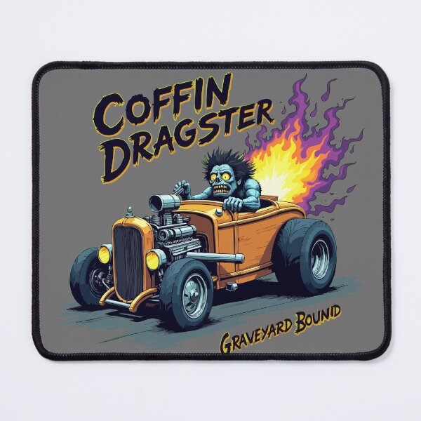 Item preview, Coffin Dragster Graveyard Bound - Lowbrow Hot Rod Art designed and sold by Hans-Design.