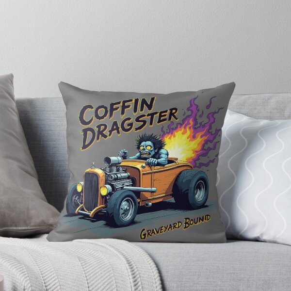 Item preview, Coffin Dragster Graveyard Bound - Lowbrow Hot Rod Art designed and sold by Hans-Design.