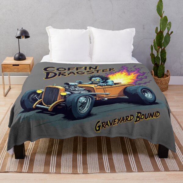 Item preview, Coffin Dragster Graveyard Bound - Lowbrow Hot Rod Art designed and sold by Hans-Design.