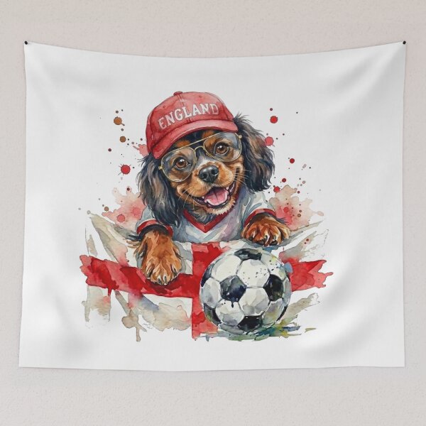 Item preview, Cavalier King Charles spaniel Black and Tan World Cup England Suppawter designed and sold by The Suppawters.