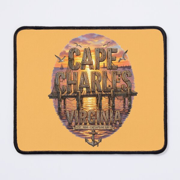 Item preview, Cape Charles Virginia Sunset Pier Heritage designed and sold by MythicCotton.