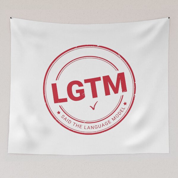 Item preview, LGTM Said The Language Model Coding Stamp designed and sold by Bianca Oltean.