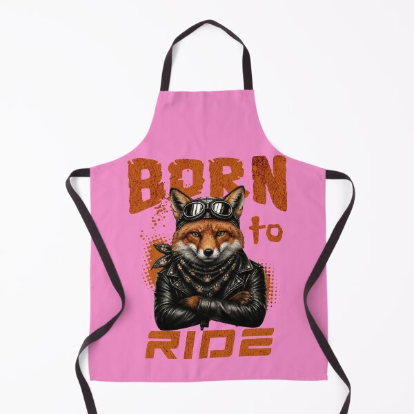 Item preview, Fox Biker Design – Born To Ride Funny Motorcycle Fox Print designed and sold by PixelsPaws.