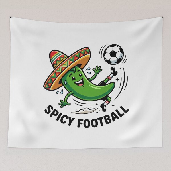 Item preview, Funny Mexican Soccer Pepper Bicycle Kick Shirt designed and sold by Mr-wow.