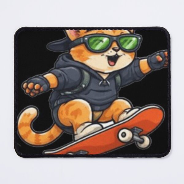 Item preview, Roller skater cute cat designed and sold by Mudikeys.