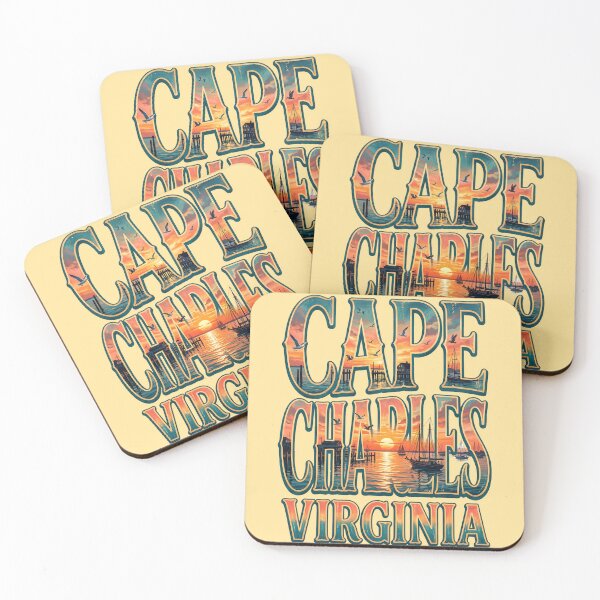 Item preview, Cape Charles Virginia Harbor Sunset Coastal Vintage designed and sold by MythicCotton.