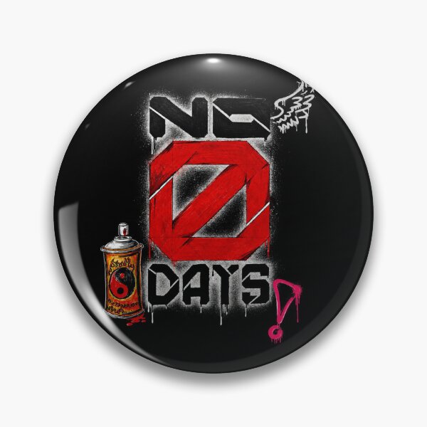 Item preview, No Zero Days - Graffity Style motivational phrase on Black designed and sold by Niccasso_Store.