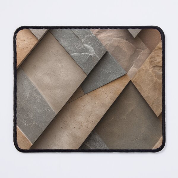 Item preview, Overlapping Angular Stone Slabs Grey Mosaic designed and sold by EnmarcArt.