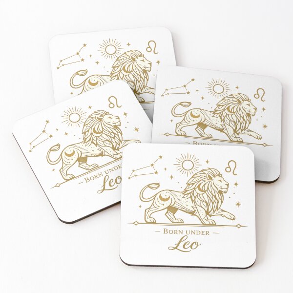 Item preview, Leo Zodiac Lion | Luxury Gold Astrology Wall Art | Born Under Leo Star Sign Design designed and sold by Emoji Emblems.