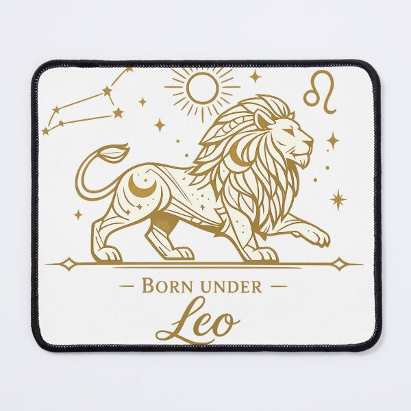 Item preview, Leo Zodiac Lion | Luxury Gold Astrology Wall Art | Born Under Leo Star Sign Design designed and sold by Emoji Emblems.
