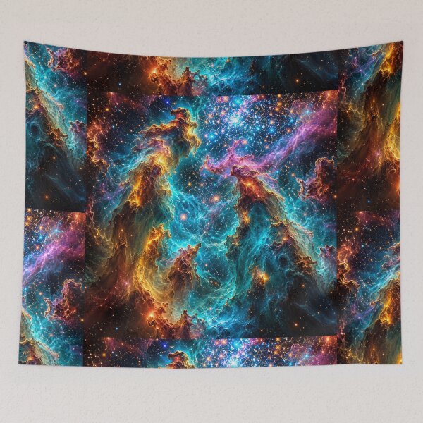 Item preview, Pillars of Creation Art — Vibrant Cosmic Nebula Print, Abstract Galaxy Space Art for Stargazers, Astronomy Lovers & Home Decor4 designed and sold by OandSDesigns23.