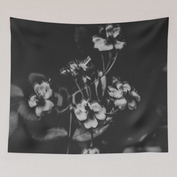 Item preview, Moody Black and White Wildflowers: Dark Gothic Floral Art designed and sold by Apex_Visuals.