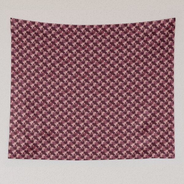 Item preview, Chunky Hearts Pattern | Romantic Burgundy Pink designed and sold by DesignsByTaara.