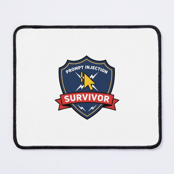 Item preview, Prompt Injection Survivor AI Security Badge designed and sold by Bianca Oltean.