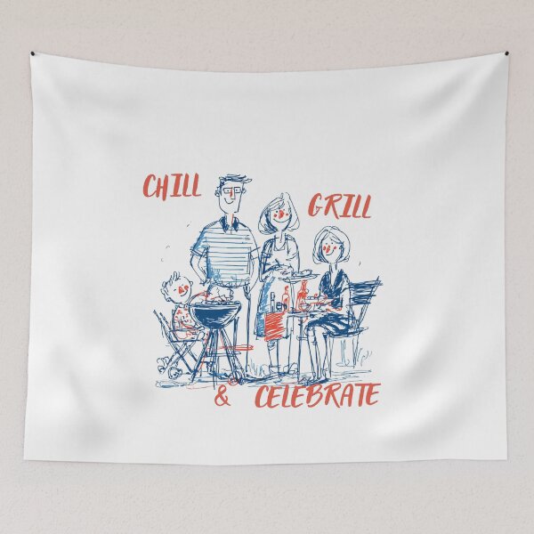Item preview, Let's Chill, Grill & Celebrate Independence Day | Fourth of July  designed and sold by OutOfTheBubble.