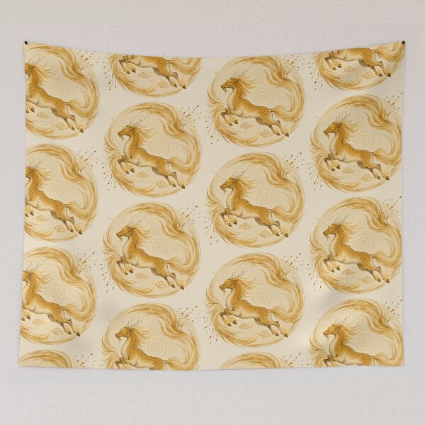 Item preview, Ki-rin -- Golden Celestial Unicorn of the Divine Wind designed and sold by Raes-Runaways.