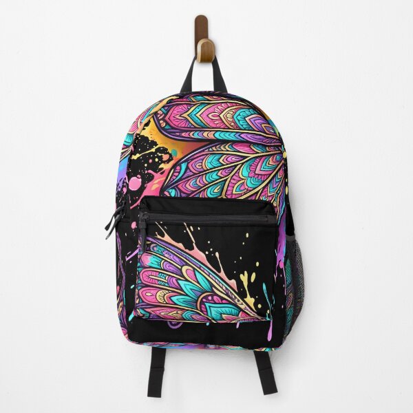 Item preview, Neon Mandala Butterfly - Vibrant Bohemian Paint Splash designed and sold by Vivanima.