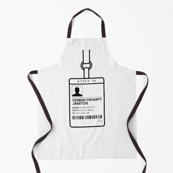 Item preview, Senior Prompt Janitor Staff ID LLM Hygiene designed and sold by Bianca Oltean.
