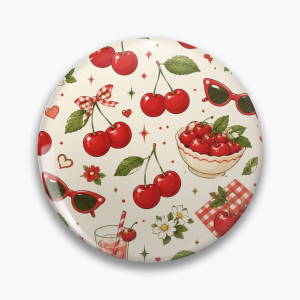 Item preview, Retro Cherry Summer Pattern designed and sold by Aramdesing.