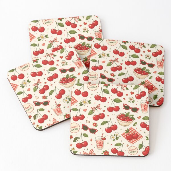 Item preview, Retro Cherry Summer Pattern designed and sold by Aramdesing.