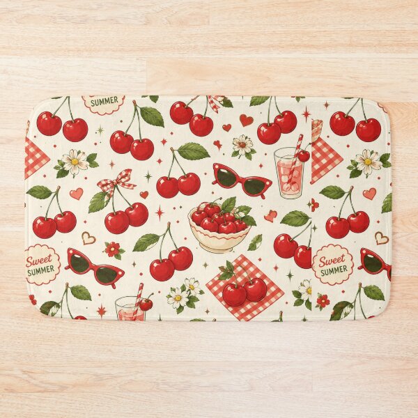 Item preview, Retro Cherry Summer Pattern designed and sold by Aramdesing.