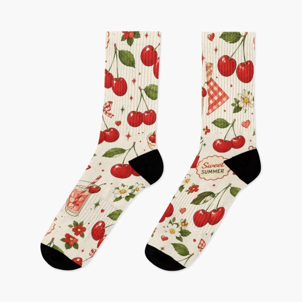 Item preview, Retro Cherry Summer Pattern designed and sold by Aramdesing.