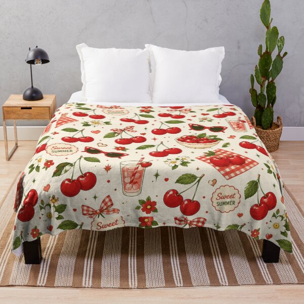 Item preview, Retro Cherry Summer Pattern designed and sold by Aramdesing.