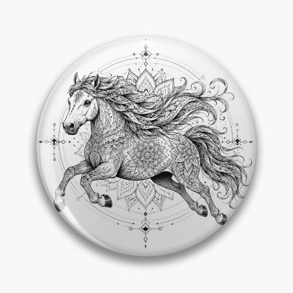 Item preview, Running Horse Mandala Line Art | Symbol of Freedom, Power & Spiritual Strength designed and sold by suryabumblee.