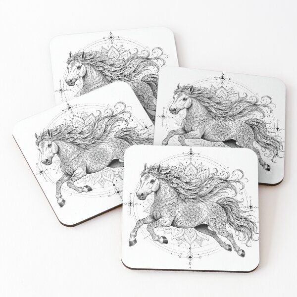 Item preview, Running Horse Mandala Line Art | Symbol of Freedom, Power & Spiritual Strength designed and sold by suryabumblee.