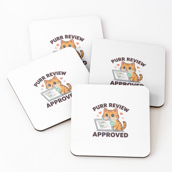 Item preview, Purr Review Approved Cute Coding Cat designed and sold by Bianca Oltean.
