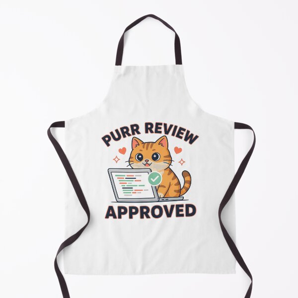Item preview, Purr Review Approved Cute Coding Cat designed and sold by Bianca Oltean.