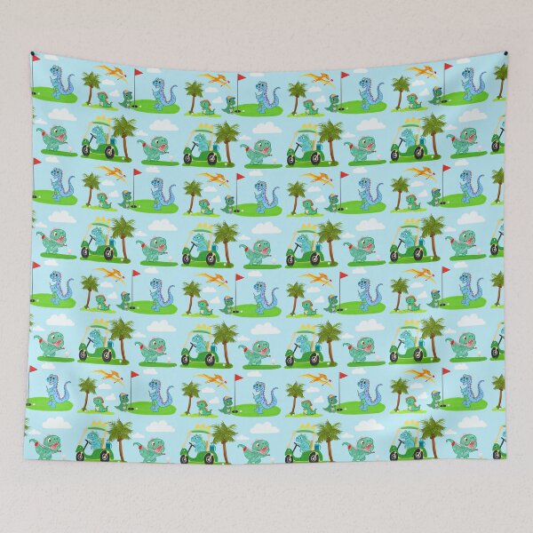 Item preview, Golfing Dinosaurs Fun Kids Pattern designed and sold by daphsam.