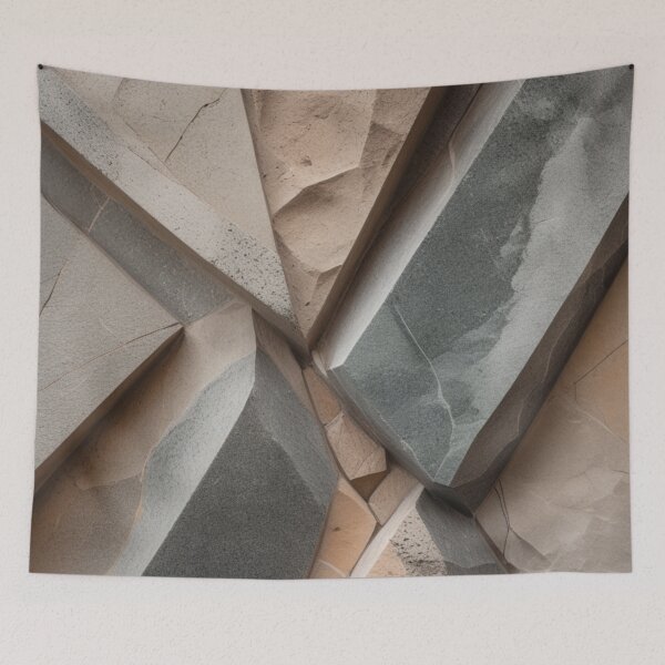 Item preview, Intersecting Stone Beams Grey Wall Art designed and sold by EnmarcArt.