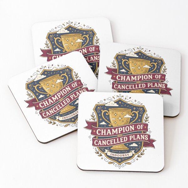 Item preview, Champion of Cancelled Plans - Retro Indoorsy Trophy Badge designed and sold by fit-and-fine26.