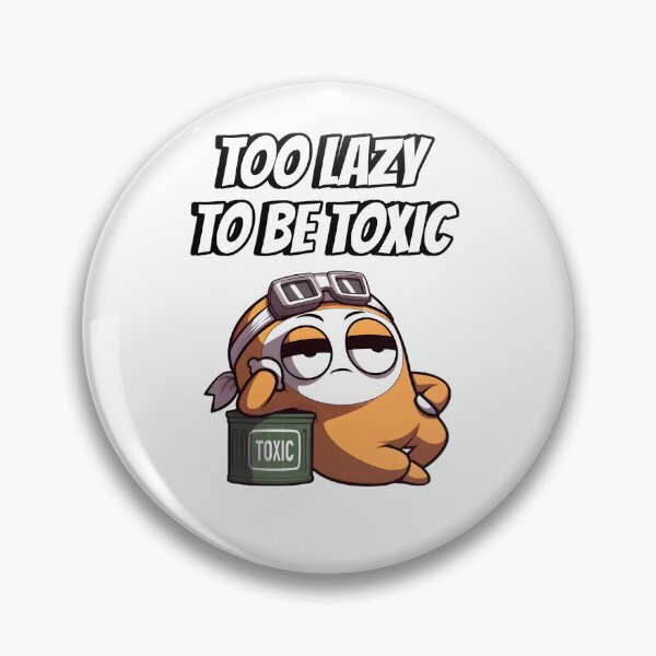 Item preview, Too Lazy To Be Toxic - Funny Lazy Character Meme Sticker | Sarcastic Introvert Humor designed and sold by thabit903.