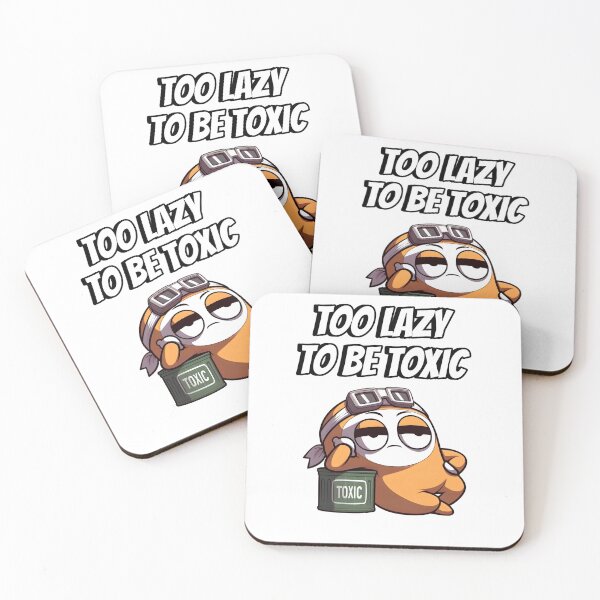Item preview, Too Lazy To Be Toxic - Funny Lazy Character Meme Sticker | Sarcastic Introvert Humor designed and sold by thabit903.