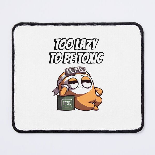 Item preview, Too Lazy To Be Toxic - Funny Lazy Character Meme Sticker | Sarcastic Introvert Humor designed and sold by thabit903.