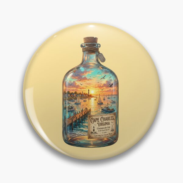 Item preview, Cape Charles Virginia Coastal Memory Bottle Sunset designed and sold by MythicCotton.