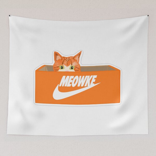 Item preview, Cat in Orange Sneaker Box designed and sold by Jus3na.