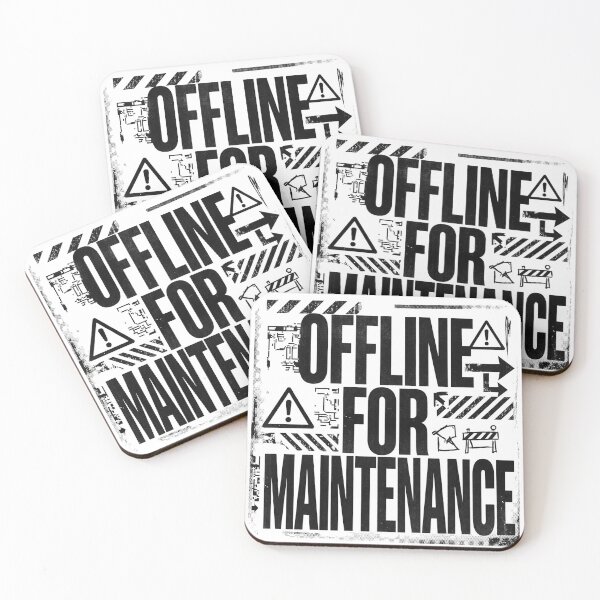 Item preview, OFFLINE FOR MAINTENANCE | Brutalist Typography Humor Design designed and sold by afarkar.