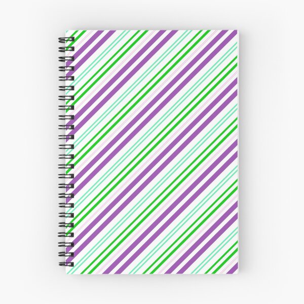 Item preview, Purple and Green Diagonal Stripe Pattern designed and sold by daphsam.