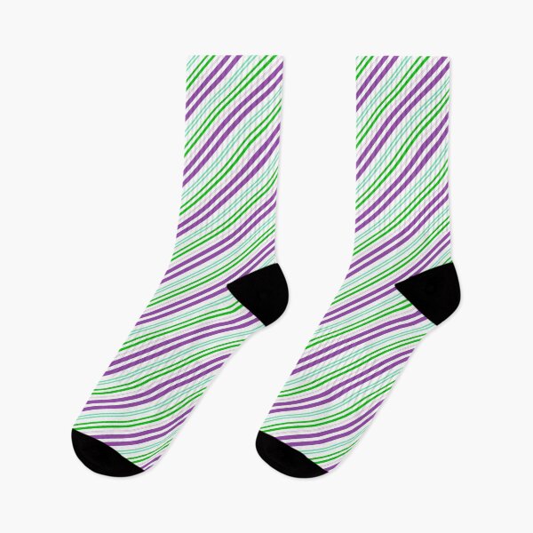 Item preview, Purple and Green Diagonal Stripe Pattern designed and sold by daphsam.