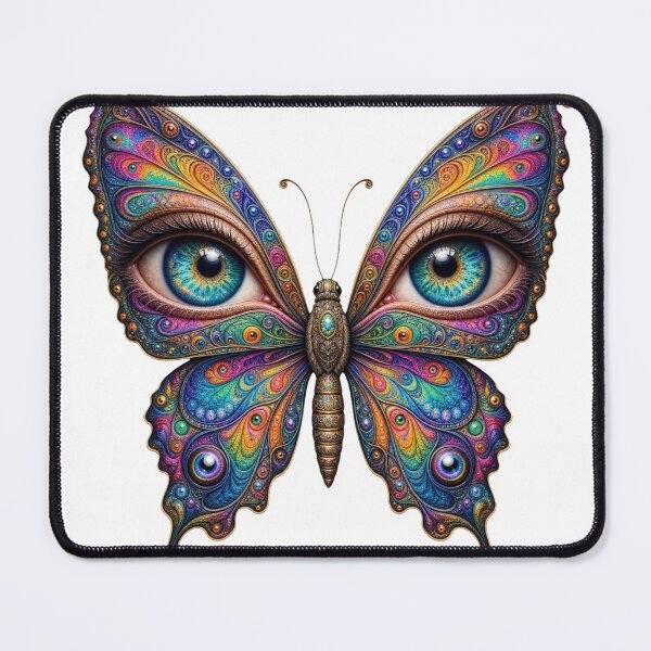 Item preview, • Psychedelic Butterfly Eye Abstract Art • Vibrant Mystical Butterfly Artistic Design • Colorful Fantasy Butterfly Eye Illustration designed and sold by DuomoDesign.
