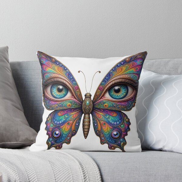 Item preview, • Psychedelic Butterfly Eye Abstract Art • Vibrant Mystical Butterfly Artistic Design • Colorful Fantasy Butterfly Eye Illustration designed and sold by DuomoDesign.