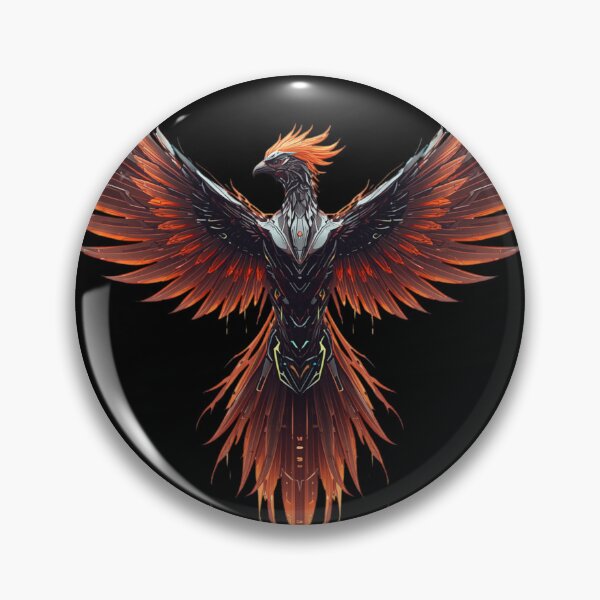 Item preview, Cyberpunk Phoenix Rising Mecha Firebird Art designed and sold by Shape-Forge.