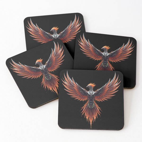 Item preview, Cyberpunk Phoenix Rising Mecha Firebird Art designed and sold by Shape-Forge.
