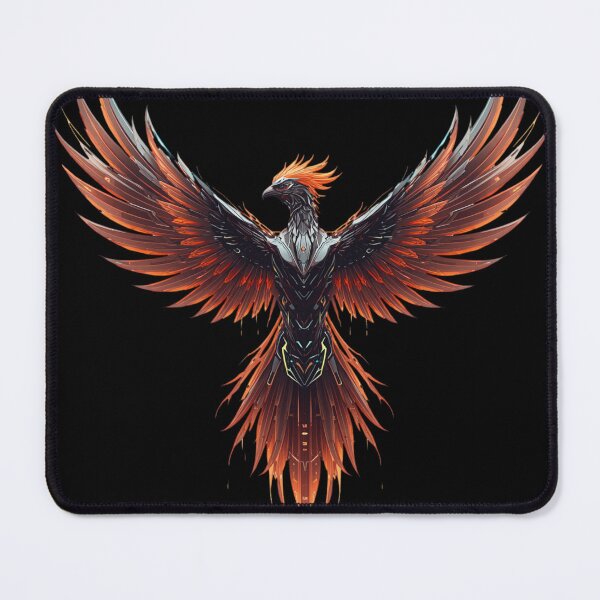 Item preview, Cyberpunk Phoenix Rising Mecha Firebird Art designed and sold by Shape-Forge.