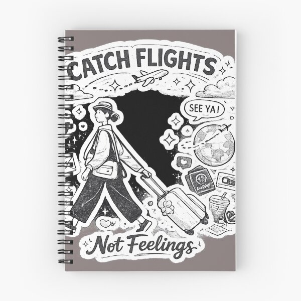 Item preview, Catch Flights Not Feelings Travel Sticker | Wanderlust Aesthetic Design for Travel Lovers & Frequent Flyers designed and sold by sumodesign.